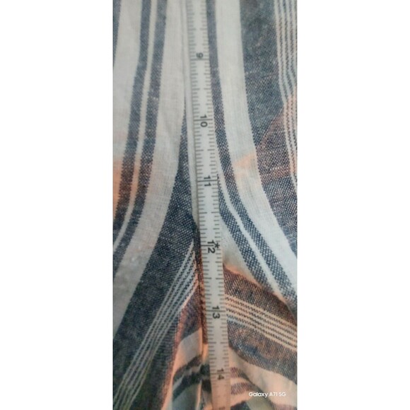 * LANE BRYANT Navy & White Stripe Rayon-linen blend Romper 18 - Picture 7 of 8